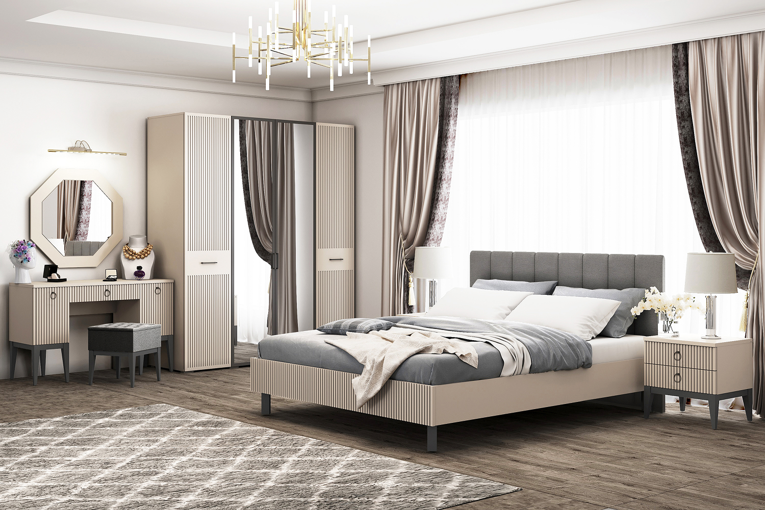 Двуспальные кровати - изображение №3 "Кровать Хилтон 180 х 200"  на www.Angstrem-mebel.ru